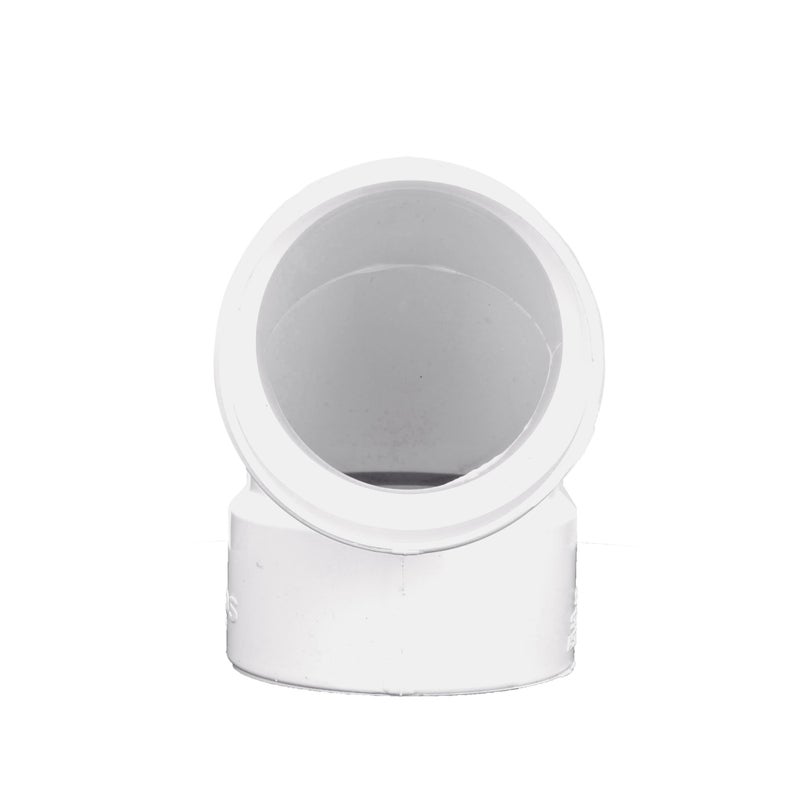 NDS 3P02 PVC 90-Degree Elbow, 3-Inch, for Hub X Hub solvent-weld connections, for Use with 3-Inch Sewer and Drain Pipes, White - Image 3